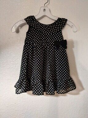 Koalababy Dress Black White Polka Dot Size 18 Months